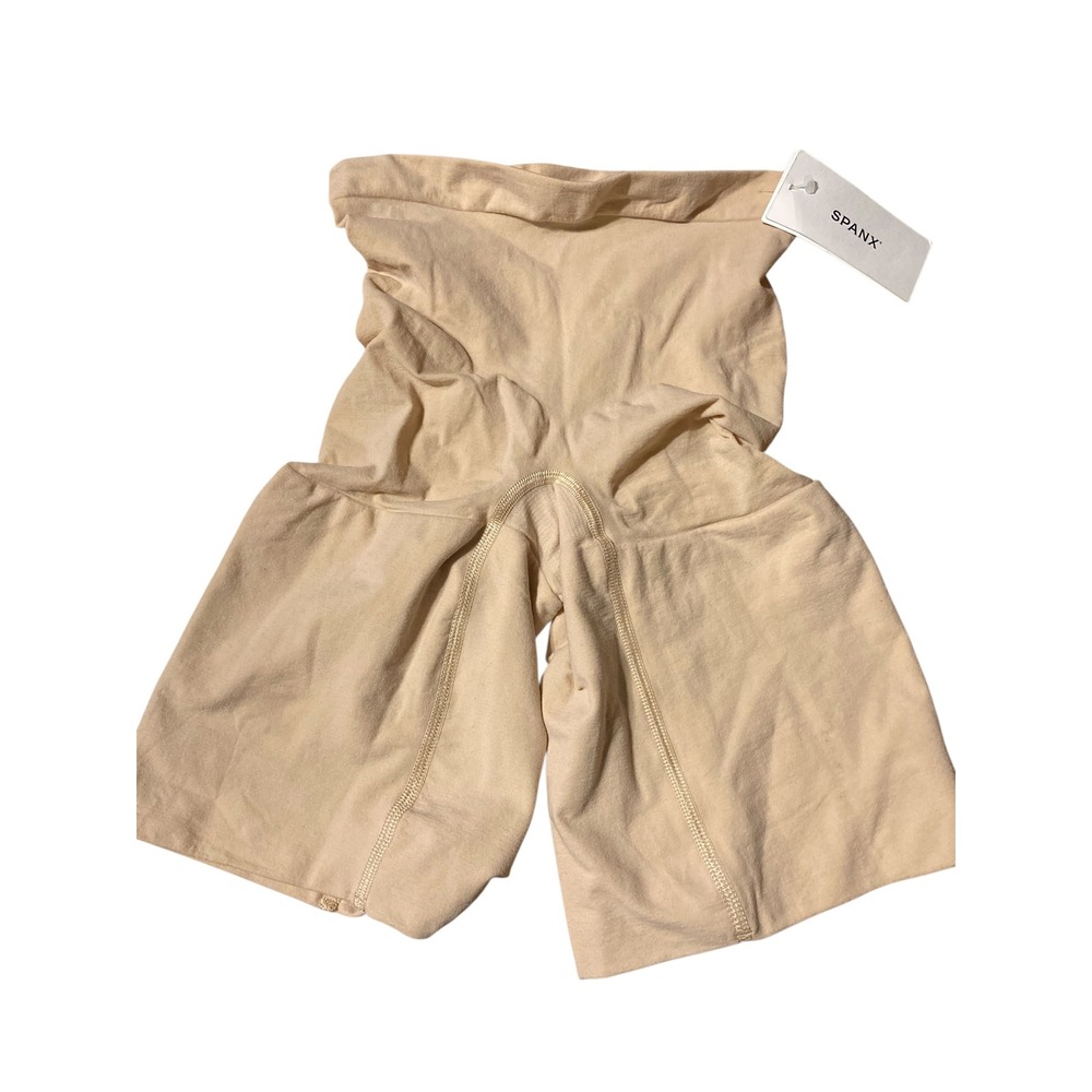 Spanx Power Series Mid-Thigh Shaper High Waist Nude Beige Size Medium NEW